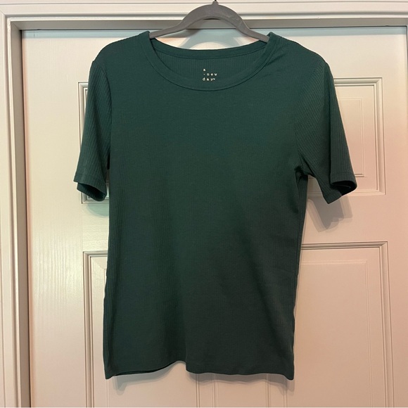 A New Day Forest Green Tee - Picture 1 of 3